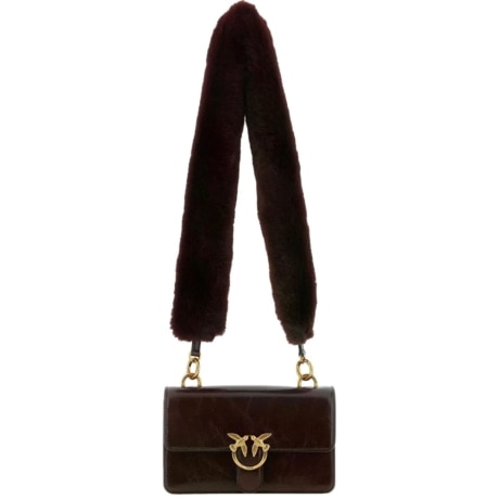Borsa da Donna LOVE ONE MINI LIGHT in pelle lucida BORGOGNA