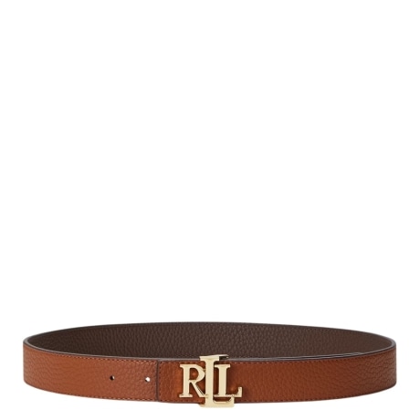 cintura double-face martellata con logo