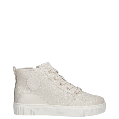 Sneaker SHEA SPLIT Glitterata con Patch Logo "MK" Vanilla