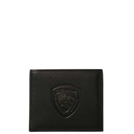 Portafoglio Uomo in Pelle con Logo Scudetto Nero