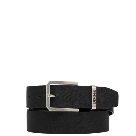 CINTURA IN PELLE DA UOMO NERA