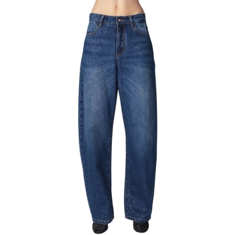 denim balloon TAISA in tessuto micro lurex BLUE