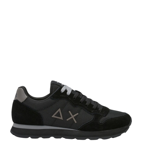 Sneaker Tom in nylon e suede nero grigio scuro