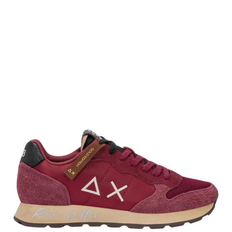 Sneaker Tom Vintage in nylon e suede bordeaux
