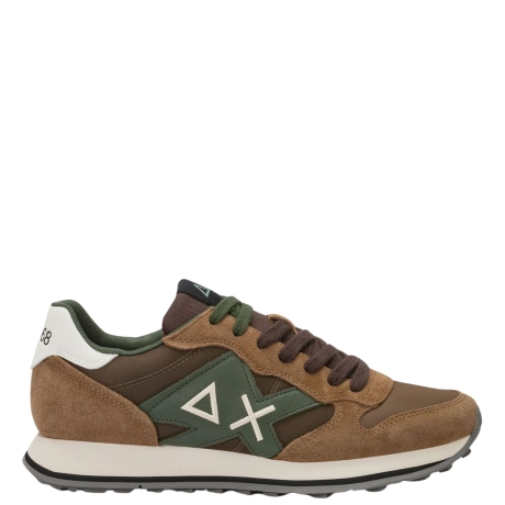 Sneaker Jaki 2.0 Bicolor in suede e nylon marrone volpe