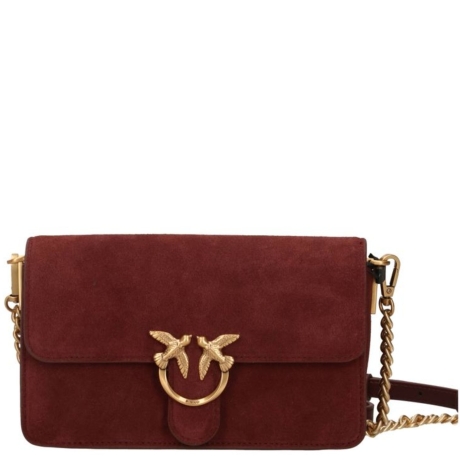 Borsa LOVE ONE SLOUCHY MN SMALL e Tracolla a Catena Borgogna